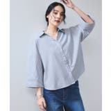 【WEB限定】スキッパーワイドスリーブシャツ/通勤対応 | VIS  | 詳細画像6 