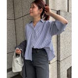 【WEB限定】スキッパーワイドスリーブシャツ/通勤対応 | VIS  | 詳細画像9 