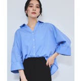 ブルー(44) | 【WEB限定】スキッパーワイドスリーブシャツ/通勤対応 | VIS 
