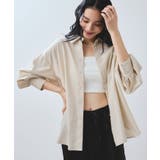 ベージュ系(28) | 【WEB限定】バックシャーリングフリルシャツブラウス | VIS