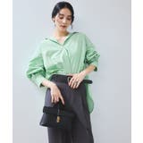 グリーンサブ(35) | 【WEB限定】バックシャーリングフリルシャツブラウス | VIS