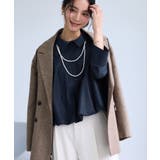 ネイビー(40) | 【WEB限定】バルーンペプラムブラウス | VIS 