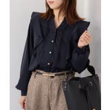 【WEB限定】スキッパーフリルデザインブラウス | VIS | 詳細画像11