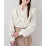 【WEB限定】スキッパーフリルデザインブラウス | VIS | 詳細画像3