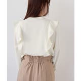 【WEB限定】スキッパーフリルデザインブラウス | VIS | 詳細画像4