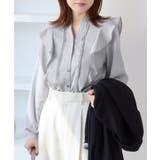 グレーサブ(09) | 【WEB限定】スキッパーフリルデザインブラウス | VIS