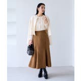 【WEB限定】ゴールドボタンタックブラウス | VIS | 詳細画像2