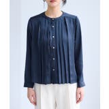 【WEB限定】ゴールドボタンタックブラウス | VIS | 詳細画像20