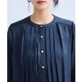 【WEB限定】ゴールドボタンタックブラウス | VIS | 詳細画像23