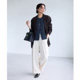 【WEB限定】ゴールドボタンタックブラウス | VIS | 詳細画像7