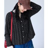 ブラック系(02) | 【WEB限定】ゴールドボタンタックブラウス | VIS