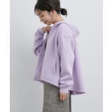 ラベンダー(52) | 【モイストスフレタッチ】ダンボールニットテントラインジップパーカー | VIS 