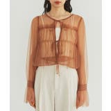 【前後2WAY】袖シャーリングチュールリボンブラウス | VIS | 詳細画像17