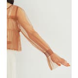 【前後2WAY】袖シャーリングチュールリボンブラウス | VIS | 詳細画像21