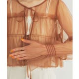 【前後2WAY】袖シャーリングチュールリボンブラウス | VIS | 詳細画像22