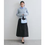 リボンヤーンジップリブネックカーディガン | VIS  | 詳細画像14 