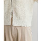 リボンヤーンジップリブネックカーディガン | VIS  | 詳細画像21 