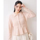 ピンク(63) | ギャザーニットカーデ | VIS