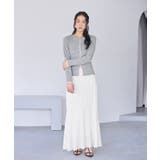 バイカラークルーネックカーディガン | VIS | 詳細画像8