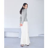 バイカラークルーネックカーディガン | VIS | 詳細画像9