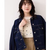 フロッキーチュール刺しゅうカーディガン/前後2WAY | VIS  | 詳細画像12 