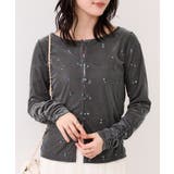 フロッキーチュール刺しゅうカーディガン/前後2WAY | VIS  | 詳細画像16 