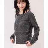 フロッキーチュール刺しゅうカーディガン/前後2WAY | VIS  | 詳細画像18 