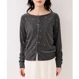 フロッキーチュール刺しゅうカーディガン/前後2WAY | VIS  | 詳細画像19 