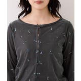 フロッキーチュール刺しゅうカーディガン/前後2WAY | VIS  | 詳細画像22 