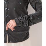 フロッキーチュール刺しゅうカーディガン/前後2WAY | VIS  | 詳細画像25 