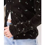 フロッキーチュール刺しゅうカーディガン/前後2WAY | VIS  | 詳細画像5 