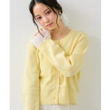 イエロー(80) | 袖口レースカーディガン | VIS