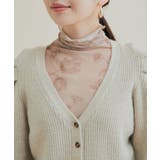 パワショルボリュームスリーブ片畦Vネックカーディガン | VIS | 詳細画像11