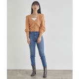 パワショルボリュームスリーブ片畦Vネックカーディガン | VIS | 詳細画像16