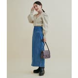 パワショルボリュームスリーブ片畦Vネックカーディガン | VIS | 詳細画像7