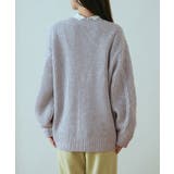 【洗える】袖ケーブルカーディガン【sustainable】 | VIS | 詳細画像14