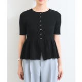 【アンチピリング】ペプラムハーフスリーブニットカーディガン | VIS | 詳細画像12