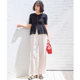 【アンチピリング】ペプラムハーフスリーブニットカーディガン | VIS | 詳細画像4