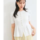 【アンチピリング】ペプラムハーフスリーブニットカーディガン | VIS | 詳細画像6