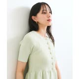 【アンチピリング】ペプラムハーフスリーブニットカーディガン | VIS | 詳細画像8