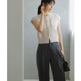 くるみ釦ニットトップスカーデ/洗える | VIS  | 詳細画像3 