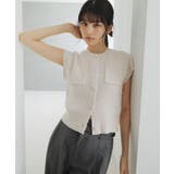 くるみ釦ニットトップスカーデ/洗える | VIS  | 詳細画像4 