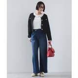 ファンシーツイードメタルボタンカーディガン | VIS  | 詳細画像17 