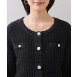 ファンシーツイードメタルボタンカーディガン | VIS  | 詳細画像22 