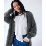 スミクロ(05) | ポップコーンヤーンラメフェザーニットカーディガン/WEB限定FSサイズ | VIS