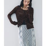 【2WAY】花柄＆無地アソート袖シャーリングベロアカーディガン | VIS  | 詳細画像22 