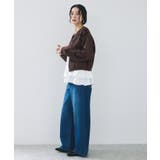 リボンモチーフジャガードカーディガン/イージーケア | VIS  | 詳細画像12 