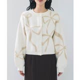 リボンモチーフジャガードカーディガン/イージーケア | VIS  | 詳細画像21 