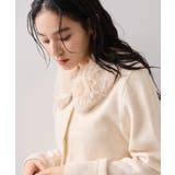 衿ファー取り外しカーディガン | VIS  | 詳細画像14 