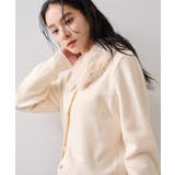 衿ファー取り外しカーディガン | VIS  | 詳細画像15 